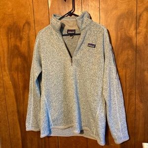 Patagonia Women’s Better Sweater Quarter Zip Fleece Light Blue size XL